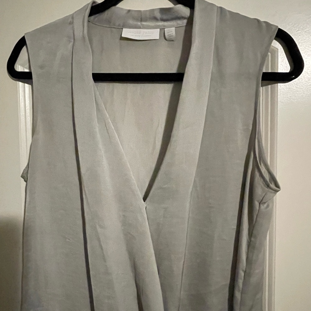 White Label Rofa Fashion Silver Drape Top - Picture 2 of 4